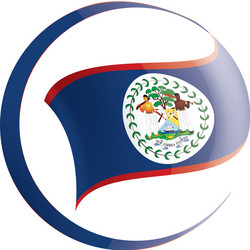 Belize Flag on White Background Vector Image