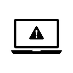 Computer alert mark icon vector