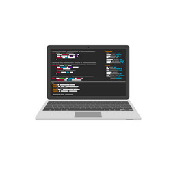 Laptop Coding Website Development vector image