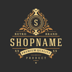 luxury logo template object for logotype Vector Image