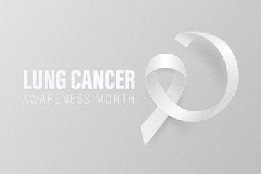 realistic lung cancer awareness banner Vector Image