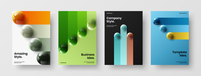 abstract handbill design layout collection modern vector image