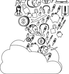 database hosting icon stock vector image