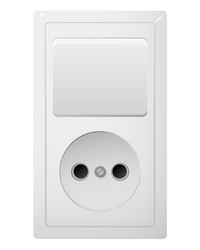 electrical socket type c with switch vector image