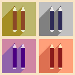 flat with shadow concept and mobile application vector image