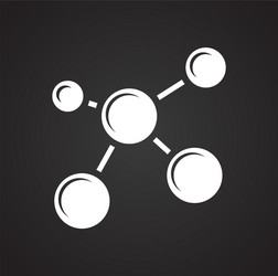 molecule icon on background for graphic and web vector image