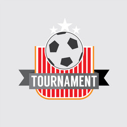 soccer or football tournament badge Vector Image