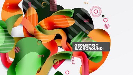 vibrant abstract background overlapping shapes vector image