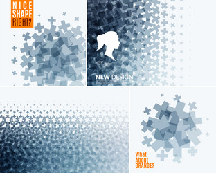 abstract design elements with cross vector image