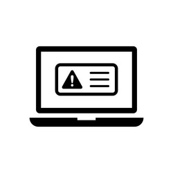 Computer alert message icon vector