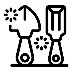 construction tools chisel trowel loading waiting vector image