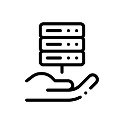 hosting icon thin linear style design isolated vector image