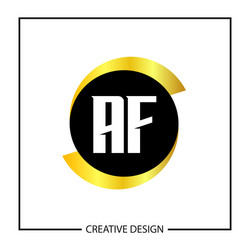 Initial letter af logo template design Royalty Free Vector