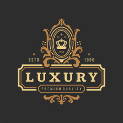 luxury logo template object for logotype Vector Image