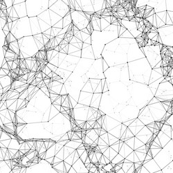 Polygonal Network Connection vector image