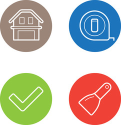 round circle buttons with icons can be used vector image