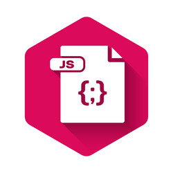 white js file document download button icon vector image