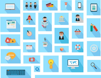 flat style ui icons to use for your business vector image