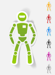 realistic design element robot vector image