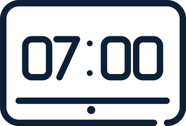 time digital clock timer hour linear design vector