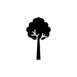 tree icon set forest simple symbol in black vector image