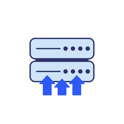 upload to a server icon vector image