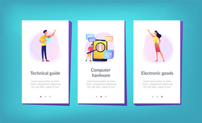 user guide app interface template vector image