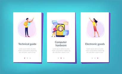 User guide app interface template vector