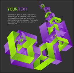 Abstract geometric template for text vector