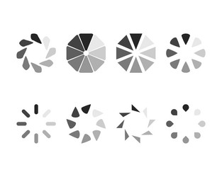 collection loading bar status icon set of loaded vector image