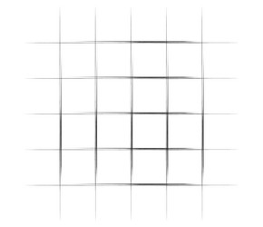grid mesh graticule with grungy irregular lines vector image
