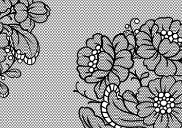 lace ornamental background with flowers vector