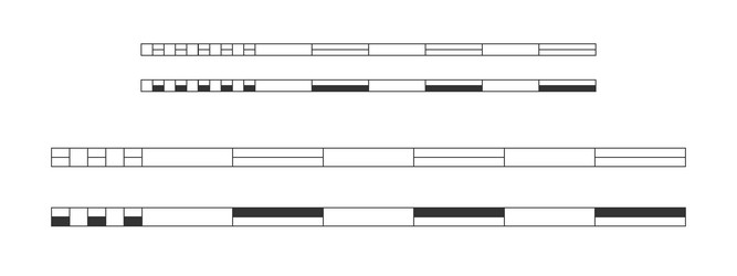 map ruler or scale bar divided into parts vector