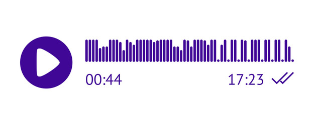 recording of audio message template ui element vector image