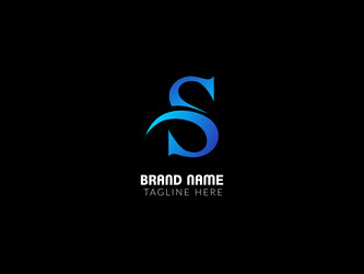 S modern letter logo Royalty Free Vector Image