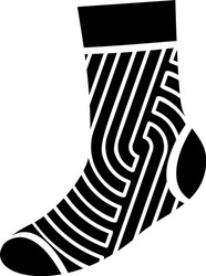 abstract print sock icon simple style vector image