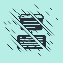 black server data web hosting icon isolated vector image