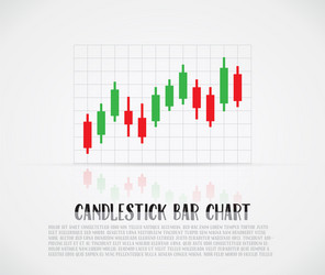 Red and green japanese candlestick graph chart Vector Image