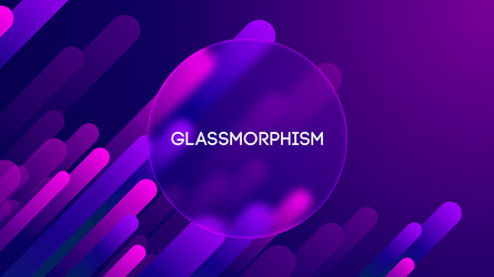 Glassmorphism abstract gradient shapes blurred vector