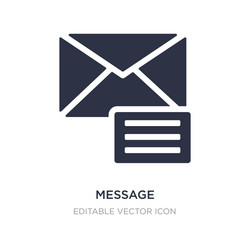 message icon on white background simple element vector image
