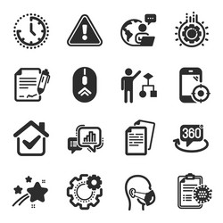 set science icons such as graph chart vector image