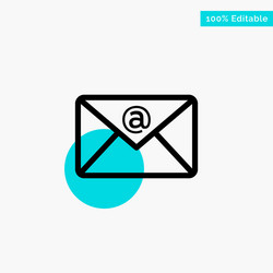 email inbox mail turquoise highlight circle point vector image