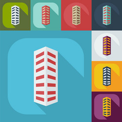 flat concept set modern design with shadow vector image