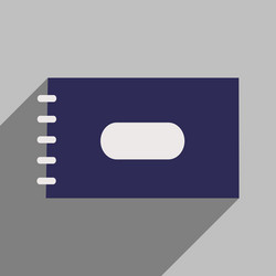 flat with shadow icon and mobile application vector image