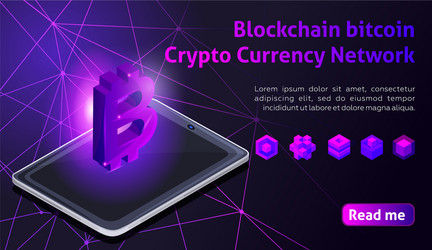 isometry icon blockchain bitcoin crypto currency vector