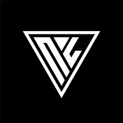Ln logo monogram with triangle and hexagon modern Vector Image