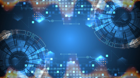 scientific and technological concept with the use vector image