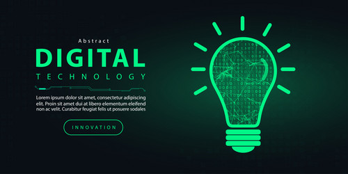 technology digital idea light bulb futuristic ai vector