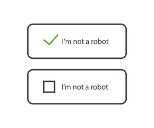 Captcha i am not a robot vector