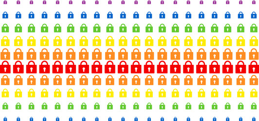 lock shape halftone spectrum array vector image